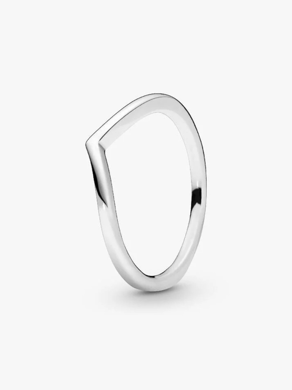 Genuine PANDORA Polished Wishbone Ring; 186314; Silver